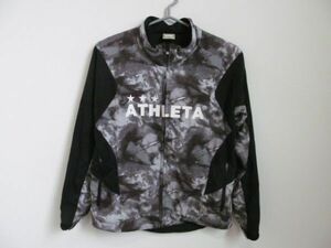 (56869)ATHLETA　アスレタ　キッズ　ジュニア　ロゴ　ジップ　ジャケット　裏メッシュ　ウィンドブレーカー　150　USED