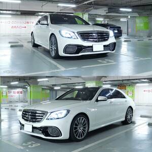 内外装評価5点! 写真121枚! S65仕様 S550 ロング ショーファーpkg AMG pkg マジックボディコントロール ダイヤモンドホワイト W222 Sクラス