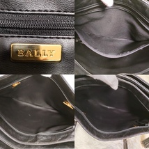 BALLY バリー キルティングレザー チェーンショルダー トートバッグ ブラック 黒 金具 ゴールド タッセル_画像10