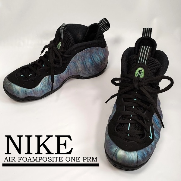 NIKE ナイキ エアフォームポジットワンプレミアム 26cm ブラック ブルー系 AIR FOAMPOSITE ONE PRM 575420-009 アバロン