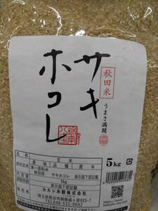 秋田県産　サキホコレ　玄米　令和5年産　5kg　送料無料　複数可