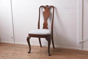 R-041865　展示品　IDC大塚家具　ヒッコリーチェア社(HICKORRY CHAIR)　マホガニー材　805-02　椅子(ダイニングチェア)(定価約10万円)