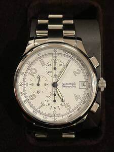  unused eberhard travel se Toro chronograph self-winding watch men's wristwatch Eberhard analogue stainless steel 