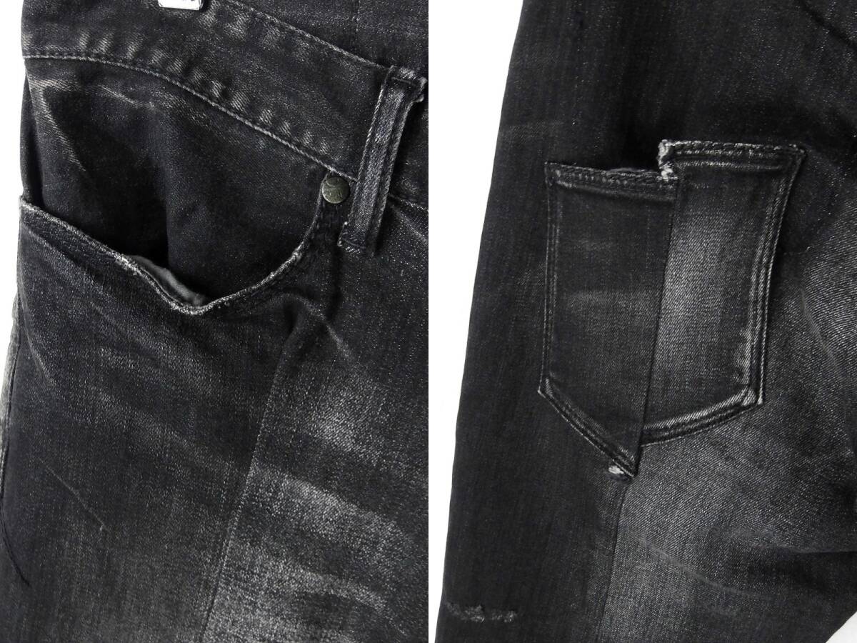 ■FUGA フーガ / FG18-C20 / 日本製 / メンズ / ブラック / リメイク加工 アンクル ストレッチ スキニー デニムパンツ size 44 / ボトムス ■FUGA フーガ / FG18-C20 / 日本製 / メンズ / ブラック / リメイク加工 アンクル ストレッチ スキニー デニムパンツ size 44 / ボトムス