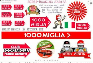 即納 ミッレミリア 1000 MIGLIA KIT イタリア 16枚セット ステッカー 《送料無料》