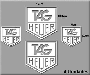 即納 タグホイヤー TAG HEUER ホワイト カッティング 抜き文字 4枚セット ステッカー 《送料無料》