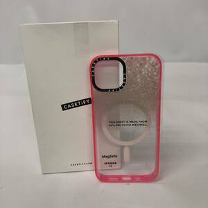 ★【在庫処分価格】CASETiFY iPhone14 MagSafe対応 HotPink コンパクト☆C03-221a