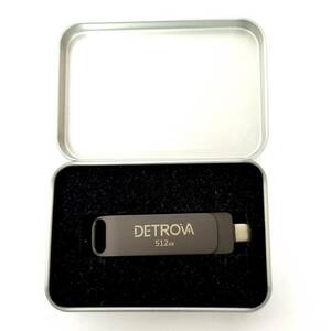 ★【在庫処分価格】 DETROVA USBメモリ 512GB 2IN1 USB3.0＆Type-C メモリー ラッシュメモリ 外付け Mac Windows PC Pad対応 ☆C03-413a