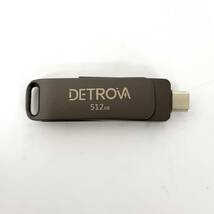 ★【在庫処分価格】 DETROVA USBメモリ 512GB 2IN1 USB3.0＆Type-C メモリー ラッシュメモリ 外付け Mac Windows PC Pad対応 ☆C03-413a_画像2