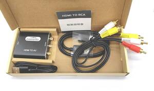 ★【在庫処分価格】HDMI to RCA 変換コンバーター hdmi rca 変換 HDMIケーブル/3色RCAケーブル/USB給電ケーブル付 ☆C03-298a