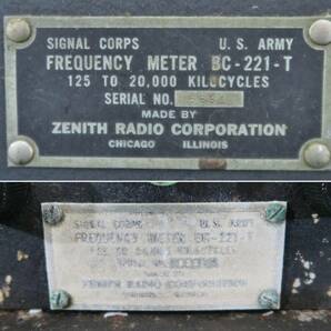 ZENITH/ゼニス BC-221-T フリークエンシーメーター(117 米軍/U.S.ARMY/アマチュア無線の画像6