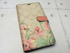 COACH/コーチ　iPhoneXR用 手帳型ケース　F75843　花柄　スマホケース　USED/美品