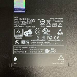 K6031379 DELL OptiPlex 7050 Micro 1点【通電OK、本体のみ、AC欠品】の画像4