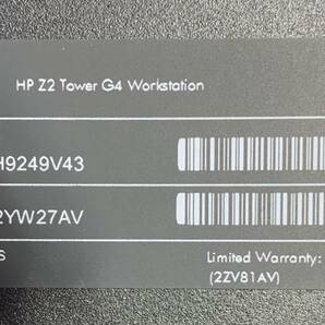 K60330205 HP Z2 Tower G4 Workstaion 1点【通電OK、複数出品】の画像4