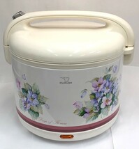 6330【未使用品】ZOJIRUSHI 象印電子ジャー　TYA-1800型　保温専用　昭和レトロ　花柄_画像1