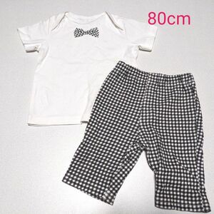 クーポン使用で200円引きです！COMME CA ISM 半袖 半ズボン セット 80cm Tシャツ ハーフパンツ 上下セット