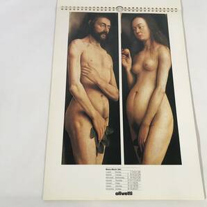 過去のオリベッティカレンダー 1983年 Olivetti社 Jan van Eyck ファン・エイク 絵画カレンダー アンティーク インテリアの画像4