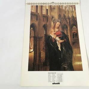 過去のオリベッティカレンダー 1983年 Olivetti社 Jan van Eyck ファン・エイク 絵画カレンダー アンティーク インテリアの画像9