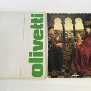 過去のオリベッティカレンダー 1983年 Olivetti社 Jan van Eyck ファン・エイク 絵画カレンダー アンティーク インテリアの画像1