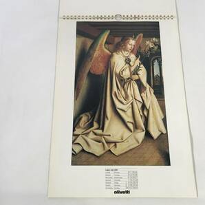 過去のオリベッティカレンダー 1983年 Olivetti社 Jan van Eyck ファン・エイク 絵画カレンダー アンティーク インテリアの画像7