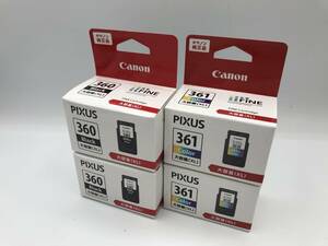 Canon　PIXUS360ブラック大容量　PIXUS361カラー大容量　4個セット　新品未使用【O416】
