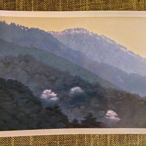 匿名配送　額入り【曙】東山魁夷　読売新聞　額絵　こころの風景　生誕100年【非売品】1968年　北澤美術館　あけぼの　京都　美品