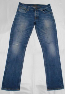 Nudie Jeans ヌーディージーンズ　GRIM TIM　ORG.SALT&PEPPER　デニムジーンズ　ストレッチ　W34