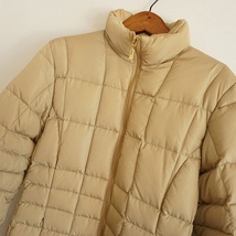 #wxc モンクレール Moncler コート 3 ベージュ ダウン 中綿 ダブルジップ ベルト付き レディース [856144]_画像3