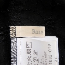 #anc ローズティアラ Rose Tiara ブルゾン 46 黒 ノーカラー 花 ジップアップ 大きいサイズ レディース [869844]_画像5
