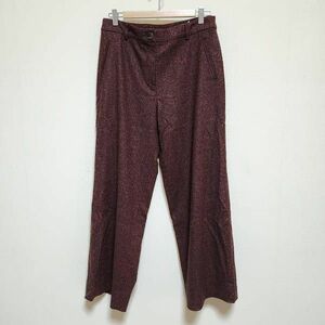 #wnc Scapa wide pants 40 red tea wide Italy made large size lady's [862806]