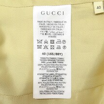 #anc グッチ GUCCI パンツスーツ ツーピース ベージュ シンプル イタリア製 タグ付 美品 レディース [840622]_画像7