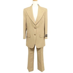 #anc Gucci GUCCI pants suit two piece beige simple Italy made tag attaching beautiful goods lady's [840622]