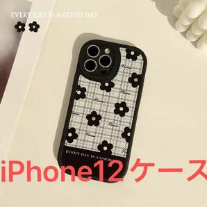 iPhone12 スマホ ケース 花柄 黒 大人 オシャレ 可愛い オルチャン iPhone スマホケース 可愛い 携帯ケース