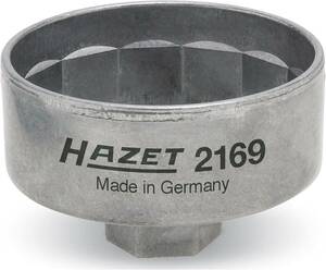 カップ型 ハゼット(HAZET) オイルフィルタースパナ 直径82mmの各種オイルフィルターに対応 駆動部:外六角38インチ 8