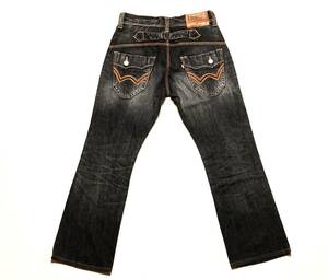  стоимость доставки 900 иен EDWIN Edwin очень популярный черный Denim ботинки cut джинсы 41XVS мужской 30 дюймовый 82cm чёрный цвет сетка (желудок) обработка 