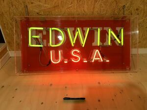 EDWIN エドウイン　ネオンサイン ネオン管 看板 インテリア 
