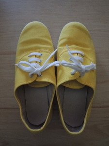 BAYCREW'S buy No-brand campus ground sneakers yellow color yellow size 36 Spain made MADE IN SPAIN shoes canvas spring 
