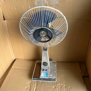 8 Yupack payment on delivery shipping used that time thing SANYO Sanyo retro electric fan Dynamic Wide high class type . seat ..EF-6YZ blue 3 sheets wings root 30cm