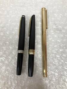 万年筆 3点 おまとめ MONTBLANC モンブラン PILOT パイロット Elite エリート PLATINUM プラチナム 22　☆中古品☆