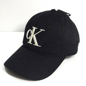 【新品・未使用】USA購入 Calvin Klein BASEBALL CAP BLACK カルバンクライン ベースボール キャップ コットン ブラックの画像1