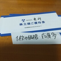 1枚の価格 在庫8枚 希望数可 送料63から 東祥 株主優待券 ホリデイスポーツクラブ ホリデイゴルフガーデン 2024.6まで byムスカリ_画像1