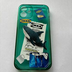 iPhone スマホケース iPhone12mini IKEA サメ　イケア　可愛い　ユニーク　かわいい