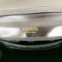 極美品ESCADA エスカーダ　レザー　2way ハンドバッグ　ショルダーバッグ　トップハンドル　自立　カーフレザ　ブラック_画像10