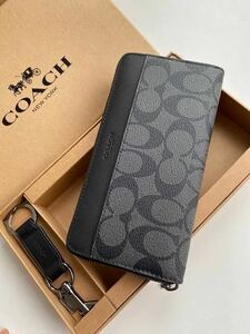 コーチ COACH 財布 長財布 F58112 コーチ シグネチャー PVC レザー アコーディオン ジップ アラウンド アウトレット