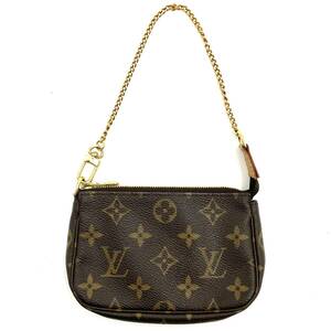 ブランド『LOUIS VUITTON ルイヴィトン ミニ ポシェット アクセソワール M58009』モノグラム ハンドバッグ 現状品 D-4539