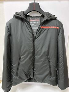 中古 2019 prada lr-mx008 Linea Rossa プラダ リネアロッサ ナイロン ジャケット Black xsサイズ 正規店購入品