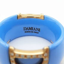 【送料無料】ダミアーニ DAMIANI Dアイコン ダイヤモンドリング 750PG/セラミック ブルー 11号★美品★_画像4