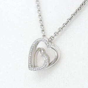[ free shipping ] Cartier Cartier 750WG Inter race Heart diamond necklace forusa chain 