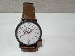 [ND-1987a]1 jpy start Alain Silberstein Alain Silberstein QZ wristwatch operation not yet verification 3 hands clock duck me Vintage dressing up storage goods 