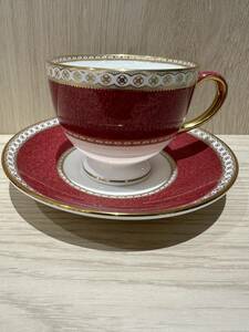 【YOI-97】ウェッジウッド Wedgwood ULANDER POWDER BLUE RUBY カップ ソーサー 2客セット 高級食器 インテリア 来客用 保管品